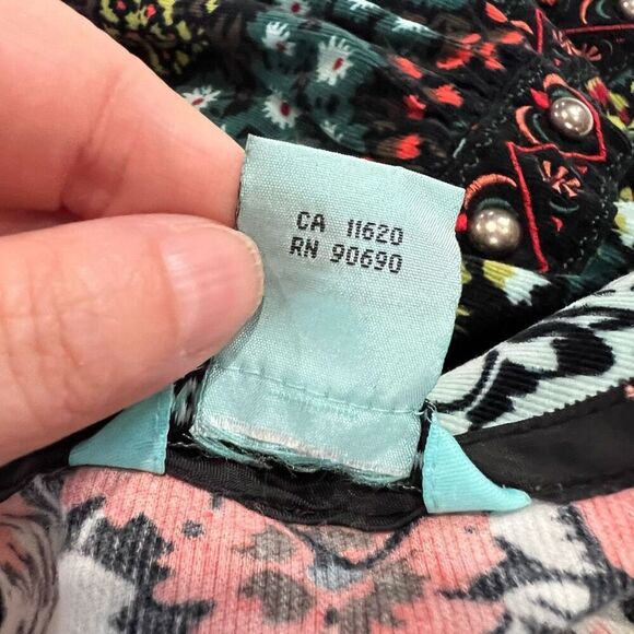 Kenzie‎ Girl Corduroy Mixed Print Midi Skirt Floral Studded - Picture 4 of 9